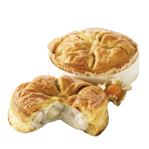 Tourte aux noix de St-Jacques au riz de veau
